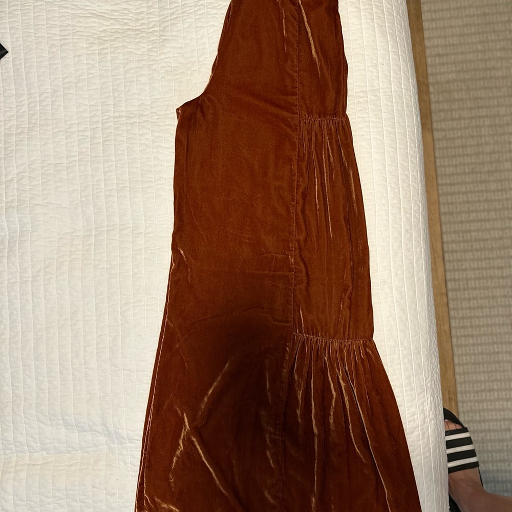 RARE:: Free People Rust Velvet Wide Leg Pants